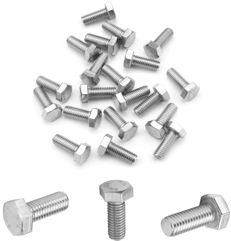 20Pcs M8 Hex Bolts M8x40mm Stainless Steel 304 M8-1.25 Fully Threaded Metric Hexagon Head Screw Machine Bolt - Right Hand External Hex Drive