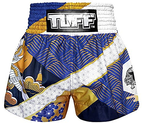 Tuff Sport Muay Thai-Shorts, Box-Shorts, traditionelle Stile, MMA, Workout, Kickboxen, Tuf-ms651-blu, XX-Large