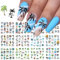 12 Blätter Sommer Palme Nagelaufkleber Strand Kokosnuss Nagelabziehbilder für Nägel Kunst Hawaiian Tropical Style Design Fingernagel Tattoos DIY Wasser Transfer Maniküre Abziehbilder Dekoration