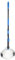vidaXL Rollsammler, Obstpflücker mit Stahlstiel, Obstsammler Nusssammler Früchtesammler, Ballsammler für Golfbälle Tennisbälle, Blau 127cm Stahl