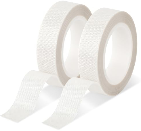 2 Rouleaux Ruban PTFE Faible Friction 1,5 cm x 10 m - Résistance à l'Abrasion, Anti-Grincement, Coulissant pour Tiroirs, Armoires, Rideaux, Meubles - Protection Surface (Blanc)