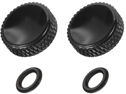 PATIKIL Kamera slutarknapp, 2-pack 12 mm konkav ytknapp ren koppar kameraknapp för Nikon för Fujifilm för Leica DSLR/SLR, svart