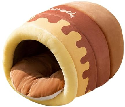 Honey Pot Lit pour Chat Petit Animal Maison Chien Nid pour Chien Poméranie Chihuahua Marron M