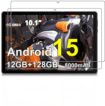 daunke Lot de 2 protections d'écran pour tablette Crelander W30 PRO 10.1 pouces, film de protection en verre trempé,sans bulles, HD clair, ultra résistant, protection anti-rayures