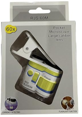 Lente d'ingrandimento per microscopio scientifico portatile per bambini, costruzione in ABS leggero, montaggio a clip per smartphone, lente di ingrandimento per occhiali