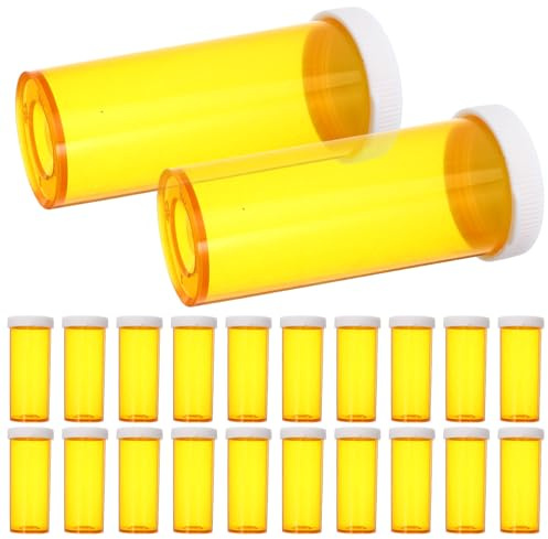 Ciieeo Set da 25 Contenitori per Medicinali in Pp Coperchio, Mini Bottiglie Vuote Protettive per Farmaci da Viaggio, Accessori Comodi per Conservazione Quotidiana e Uso Outdoor