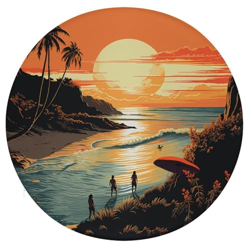 BTCOWZRV Original Poster for Endless Summer Seat Cushion Soft Memory Foam Chair Cushions Meditation Round Pad Detachable Chair Pads with Invisible Zipper for Sofa Vanity Chair Patio Garden