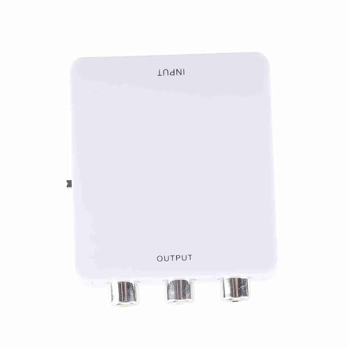 OVAQUIXI Till AV Converter Svart Mini HDMI2AV Adapter 1080p Composite CVBS Stereo Plug and Play NTSC PAL för Gammal TV VHS VCR DVD Recorder TV Stick (Vit)