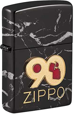 Zippo - 90th Anniversary Commemorative Lighter Mechero de tormenta, Recargable, en Caja de Regalo, 49864