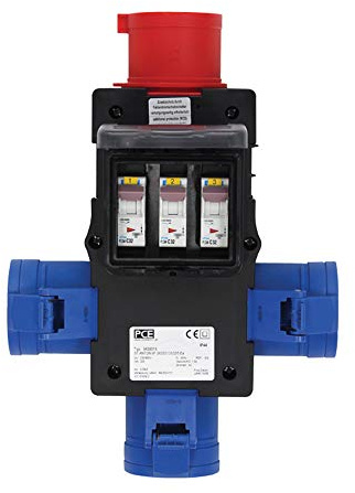 PCE ST ANTON Distribution Box 32A 415V In, 3 x 32A 240V Out Power Distro Marquee Events