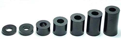 10x DISTANZHÜLSEN KUNSTSTOFF M5 SCHRAUBE 4MM BIS 30MM UNTERLEGSCHEIBEN 5x10 ROHR RUND HÜLSE Abstandhalter (Länge L = 14mm)