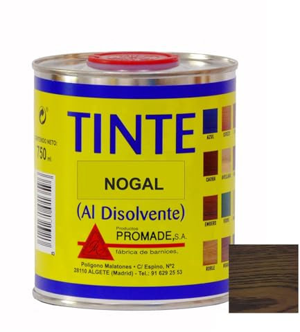 Promade - Tinte al disolvente para teñir la madera. Tonos de madera y colores vivos y modernos (375 ml, Nogal)