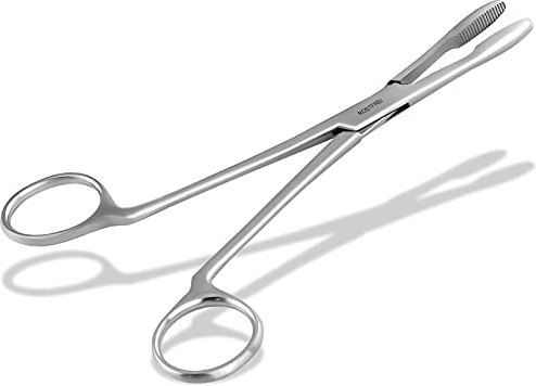 Zupfzange für Hundeohren Haarzange Hunde Haarzupfzange Tierhaar-Entferner Edelstahl Rostfrei mit Innenzahnung ohne Sperre in Profi-Qualität (14 cm)