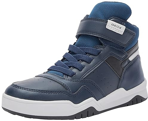 Geox Men's J Perth Boy FSneaker, Navy Lt Grey, 9.5 UK