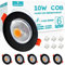 Wondlumi 6er LED Einbaustrahler 230V 10W COB Set LED Spot Rund 3000K Warmweiß 850LM Deckenspots Schwarz Matt 65-85mm Lochmaß für Schlafzimmer