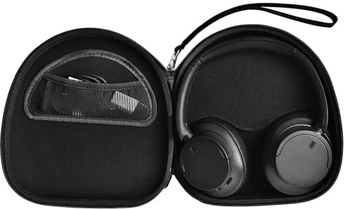 PAIYULE Tasche für Sony WH-CH720N WH-CH520 WH-1000XM4 Kabelloser Bluetooth-Kopfhörer mit Noise Cancelling Over The Ear Headset, Tragetasche Organizer Reisetasche Tasche für USB-Kabel (nur Box) Schwarz