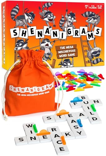 Shenanigrams – The Mega-Mischievous Word Game! A Super Fun & Fast Family Party Game for Kids, Teens & Adults - Great for Travel & Family Board Games Night