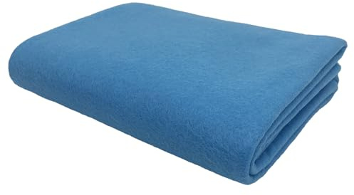 EDGEAM Hantverksfilt 100 x 90 cm filttyg 1,4 mm tjock filt för pyssel polyester filt tyg för handarbete gör-det-själv sömprojekt lapptäcke dekorationer (ljusblå, 100 cm x 90 cm)