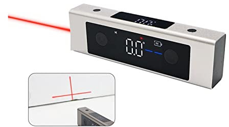 Medidor topográfico, Transportador láser Inclinómetro digital Medición de ángulo Regla láser Buscador de ángulo LCD grande Medición láser de carga tipo C(5342B)