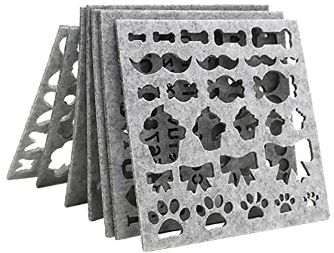 POPETPOP Kit de Plantillas para Fieltro de Lana 7 Piezas Herramienta de Manualidades para Principiantes Molde de Bricolaje Plantilla de Fieltro Aguja Proyectos