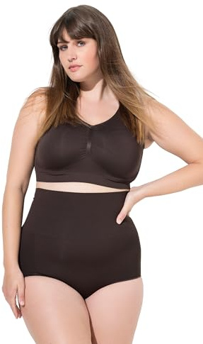 Ulla Popken Shaping-Slip, Hoher Bund, Figurformend Culotte Gainante, Noir, 50-52 Femmes