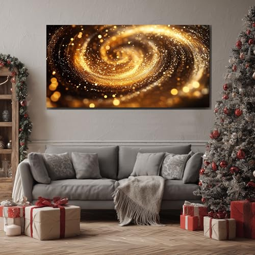 ZORYAN Tunnel Effetto Luminoso Quadro Moderno per Soggiorno Galassia Lucida Moderna Stampe su Tela Grandi Dimensioni Decorazione da Parete per Camera da Letto Salotto, Senza Cornice 50x100cm