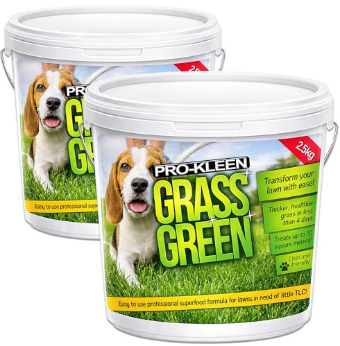 ProKleen Grass Green Lawn Fertiliser 5KG - Professional for Thick Green Grass - NPK Granular Fertiliser - Lasts up to 3 months - Used by Professionals