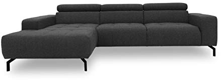 DOMO. collection Ecksofa Cunelli, Sofa in L-Form mit Rückenfunktion, Polsterecke mit Relaxfunktion, Relax Couch, Eckcouch 292 x 175 x 79 cm (BxTxH), anthrazit