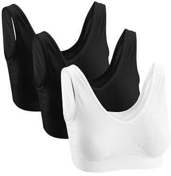 Basic Treasure Set med 3 sömlösa komfortbehå | bustier utan bygel, med avtagbar stoppning | sömlös, vadderad och mjuk bh