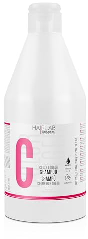 SALERM - Champú Cabello Teñido - Shampoo Color Longer Hair Lab - 600 ml - con Provitamina B5 y Vitaminas A y E - Sella y Mantiene el Color - Sin Sulfatos ni Parabenos
