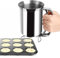 PBUSPU Separatore di Pastella, Dispenser per Pancake 800ML,Mbuto per Pastella in Acciaio Inossidabile,Dosatore per Impasti per TorteDispenser di Imbuto per Torte, Pancake, Muffin, Waffle