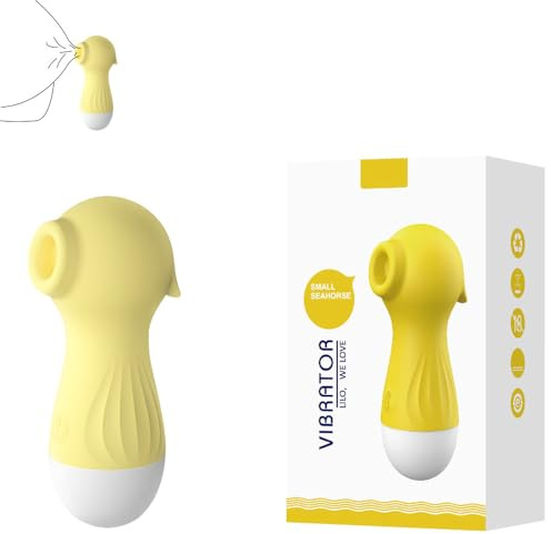 GKLWEJ Vibromasseurs Feminin Clitoridien, Gode Vibro-Masseur avec 10 Modes Daspiration, Stimulateur Clitoridien À Succion, Sex Toýs Femme Clitoridien Giallo Limone