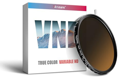 7Artisans True Color VND Filtro de Densidad Neutra Ajustable 2-5 niveles/6-9 Niveles VND Ajustable 67 mm/72 mm/77 mm/82 mm Filtro de Densidad Neutra polarizado para Lente de cámara