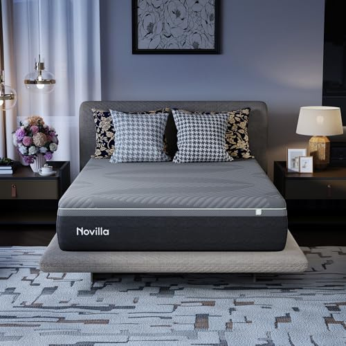 Novilla AiryFlow 12 Inch Queen Size Mattress, Queen Memory Foam Mattress