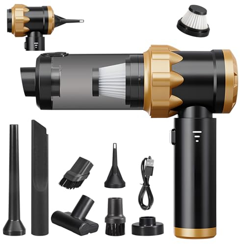 Grixz Handheld Vacuum Cleaner, 22000Pa Powerful Car Vacuum Cleaner, Cordless Mini Lightweight Vacuum for Car, Home, Black