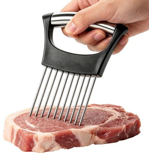 Strumento Per Tagliare Le Cipolle | Acciaio Inossidabile Antiscivolo | Tagliafrutta E Affettatrice,Adatto A Pomodori Verdure Carne Bistecca Casa Ristorante Campeggio Picnic