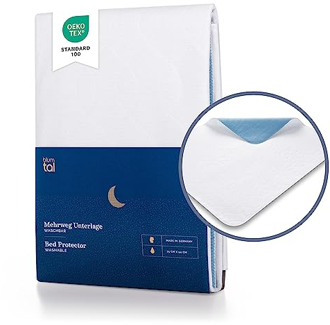 Blumtal® Inkontinenzunterlage waschbar 75x90 cm - Betteinlage für Babys - OEKO-TEX zertifizierte Inkontinenz Bettunterlage für Babys - Bettunterlage wasserdicht - Inkontinenzauflage 75x90 cm - 1er Set