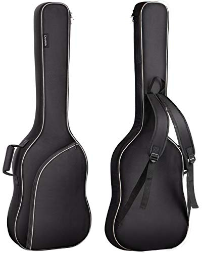 CAHAYA Elektrische Bass Gitarrentasche Gigbag Rucksack Gepolsterter Weicher Gitarrenkoffer ca. 8 mm Polsterung geeignet für 43 Zoll und 46 Zoll E-Bass Gitarre Schwarz CY0202-2
