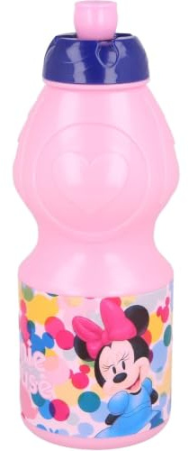 ILS I LOVE SHOPPING Gourde sport en plastique pour enfants 400 ml avec bec rétractable Minnie Mouse Mickey