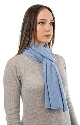 Dalle Piane Cashmere Womens 100% Cashmere Scarf, Sky