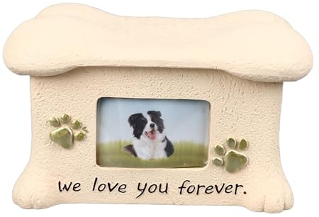Riuulity Boîte souvenir pour cendres de chien avec photo - Matériau - Urne pour chien - Compact et portable - Pour animal domestique