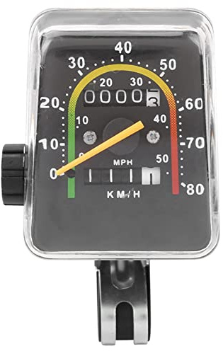 Yctze Wasserdichter Mechanischer Kilometerzähler, Fahrrad-Tachometer, Mountainbike-Fahrradcomputer mit Analogem Tacho, Kabelgebundener Kilometerzähler für Stationäre und Silberne