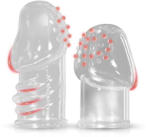 AMZII 2 Gaines de Pénis Homme Gaine pour Gland - Anneaux de Pénis Gland Manchon Penis Anneau de Rétention du Prépuce,Gaines pour Pénis Agrandisseur de Pénis,Retardant Éjaculation toys Homme