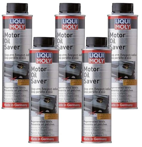 LIQUIMOLY 1802 ADDITIVO Stop PERDITE D'OLIO Motore. RIGENERA GUARNIZIONI in Gomma E PLASTICA del Motore E Riduce LA Sua RUMOROSITA' E Le DILUIZIONI DELL'OLIO. Kit Promo 5 Pezzi X 300 ML