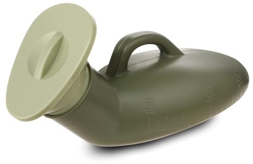 Urinals for Men Portable Urinal with Funnel 800ml Urine Bottle Plastic Pee Bottles Urine Collection Bottles Urinary Chamber Incontinence Bottle Emergency Toilet for Car Travel