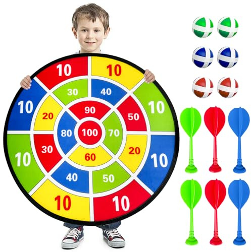 Diana de Dardos para niños, Plegable, con Bolas, Juegos de Fiesta al Aire Libre, Juego de Regalo, 66 cm