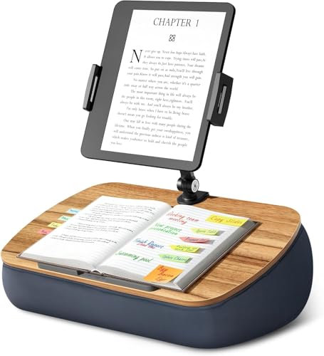 SHUOSUO Beanbag Cozy Tablet Pillow Stand, Tablet Holder with Adjustable Arm, Compatible with iPad, Kindle, Phone (4.7-13), Lap Desk for Hands Free Reading in Bed, Couch, Sofa (Gray)