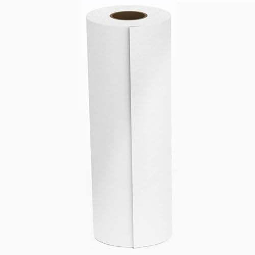 PONGHEI Rollo de papel de embalaje blanco, 12 pulgadas de ancho x 350 pies de largo, rollo de papel de periódico para embalaje, mudanza y almacenamiento, 1 paquete