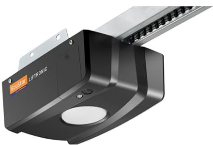 Hörmann Ecostar 4556514 - Attuatore per porta da garage Liftronic 500-2 (500 N, 433 MHz, con 2 trasmettitori RSC 2, per porte da garage fino a 7 m², accessori di montaggio inclusi