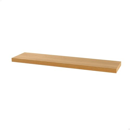 AKTIVE Max Home Mensola da parete, 60x23x4 cm, Peso massimo 5 kg, Con ripiano in legno effetto rovere naturale, Galleggiante, Staffe invisibili, Per soggiorno, camera da letto (18492)